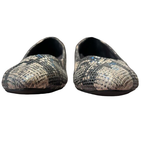 Vionic Women's Caballo Ballet Flats Gray Tan Snake Print Size 7 Leather Shoes - Picture 2 of 7